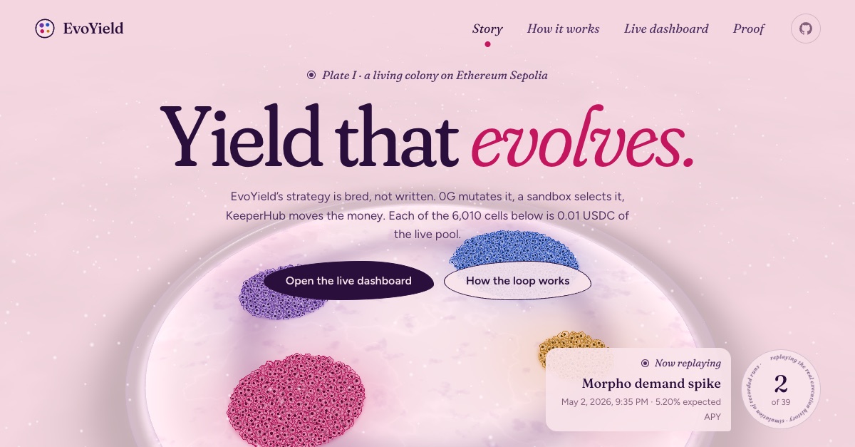 EvoYield site preview